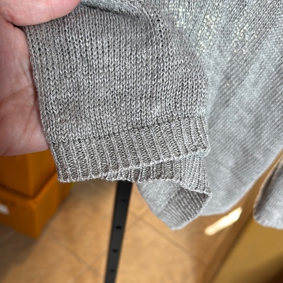 Vince Silk Blend Woven Sweater Gray Size XS Oversized - Picture 4 of 6